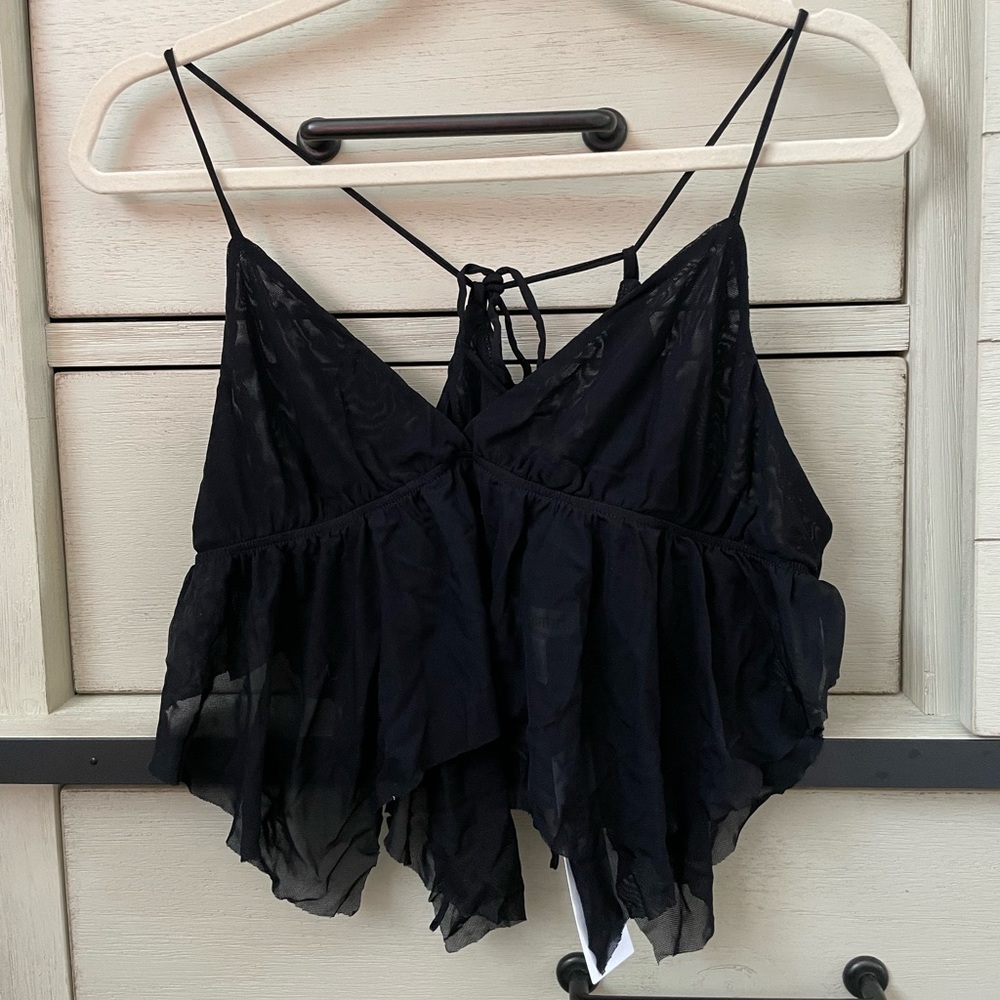Black flowy cami